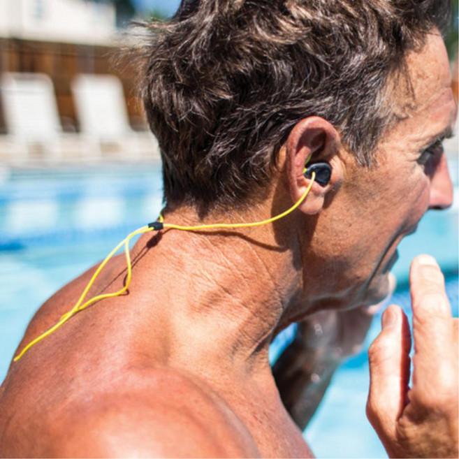 [wm] 피니스 수영 강습용 소리 들리는 귀마개 이어 플러그 오픈워터, 1개