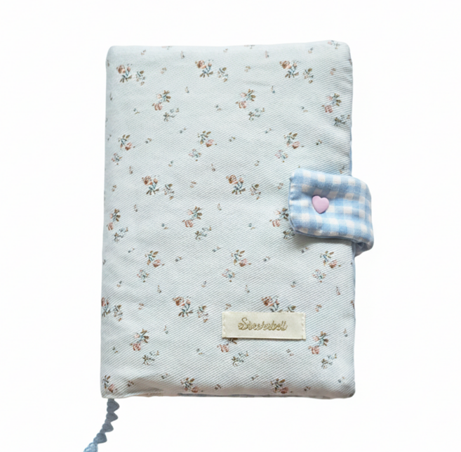 샤샤벨 패브릭 플로럴 책 표지 커버 다이어리 A5 국판 북커버, 1개, 코지 블루