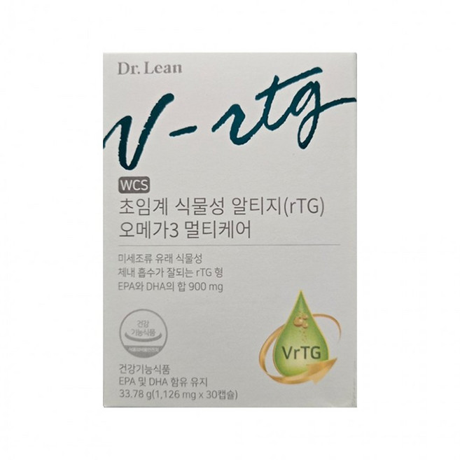 닥터린 초임계 식물성 알티지 rTG 오메가3 멀티케어 30캡슐 1박스, 1개