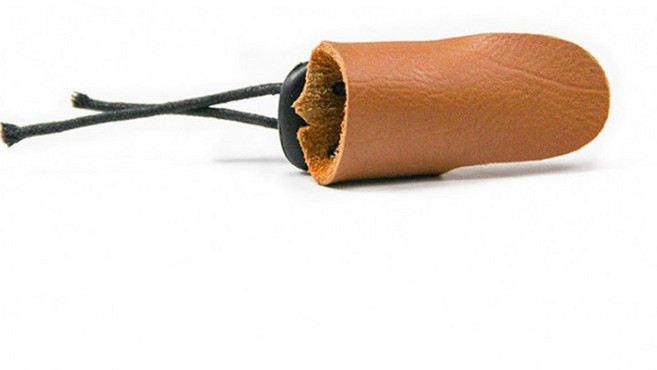 弓箭護指護臂護具 傳統射箭器材 真皮射箭手套, 1個, 傳統扳指 棕色