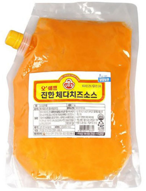 오뚜기 체다치즈소스 1kg 나쵸 딥핑 디핑 딥소스, 1개