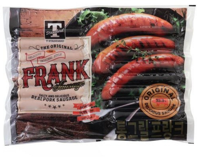 T STANDARD 통그릴프랑크 1.2kg_일반포장, 1.2kg, 1개