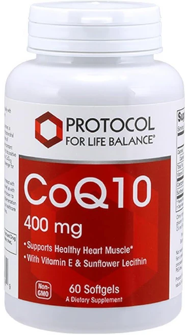 Protocol CoQ10 400mg 비타민 E 함유 - 항산화 보충제 및 심장 건강 지원 소프트젤 60정 321395, 1개 - 쿠팡