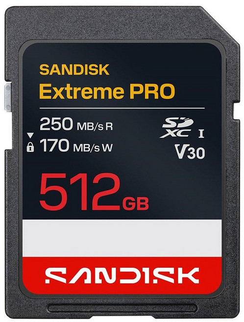 SANDISK Extreme PRO SDXC 512GB 高速記憶卡, 1個