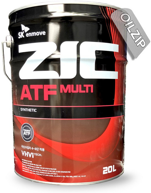 지크 ATF 멀티 20리터 100%합성자동미션오일, 1개, 4~8단