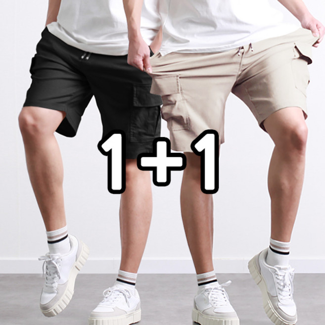 10위 - [투뎃] 1+1 남성용 울트라 사방 스판 카고 건빵 반바지