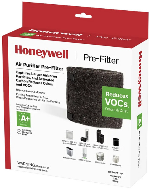 Honeywell CZ 除臭濾網 HRF-APP1 適用多款空氣清淨機, 詳見包裝, 詳見包裝