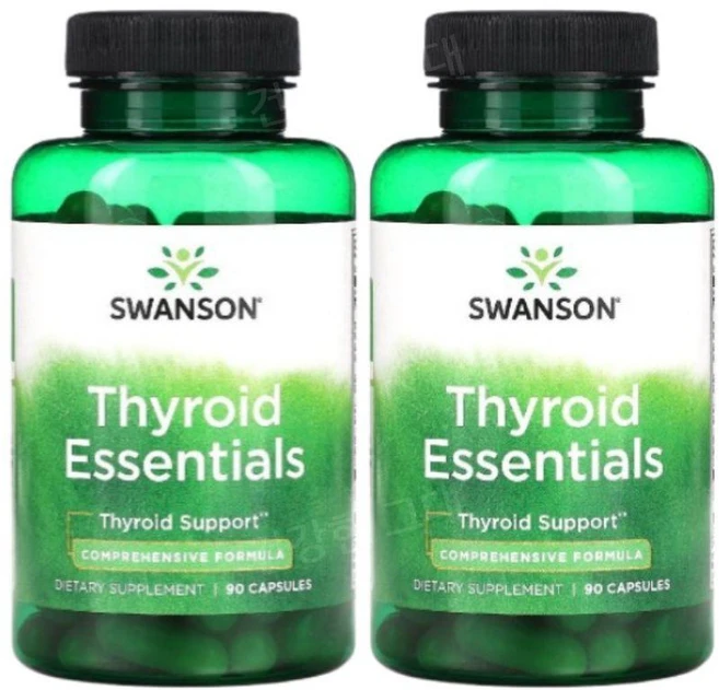 스완슨 갑상선 필수 영양소 캡슐 90정, 2개 - 쿠팡