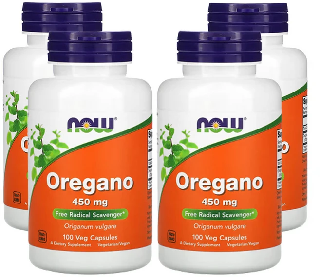 나우푸드 오레가노 450mg 식물성 캡슐 100정, 4개 - 쿠팡