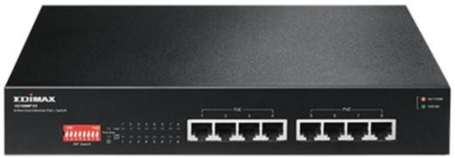 EDIMAX 8埠 Gigabit PoE 網路交換器, GS-1008P V2, 1個