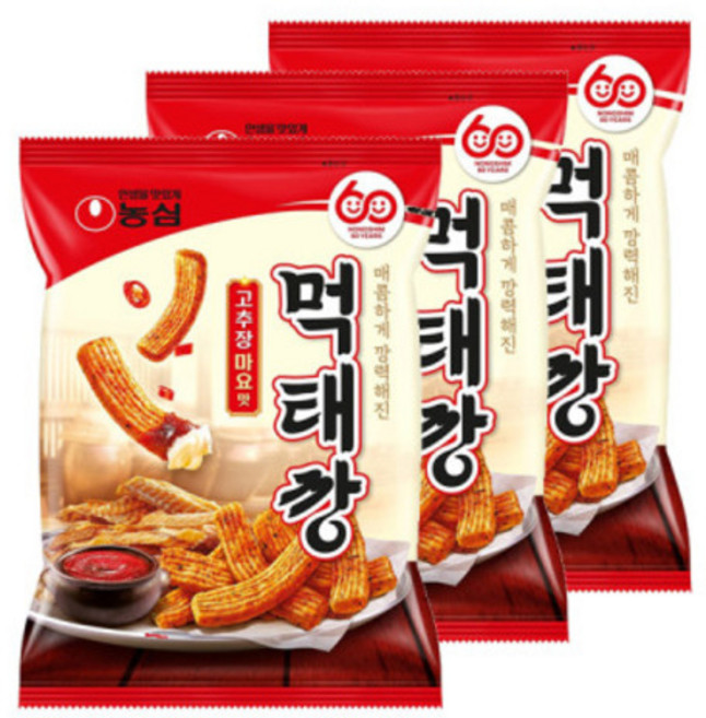 농심 먹태깡 고추장마요 60gx3개, 단일구성