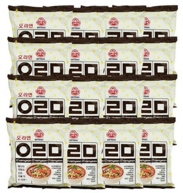 오라면 NEW K라면 오뚜기 진한국물 오라면 120G, 16개