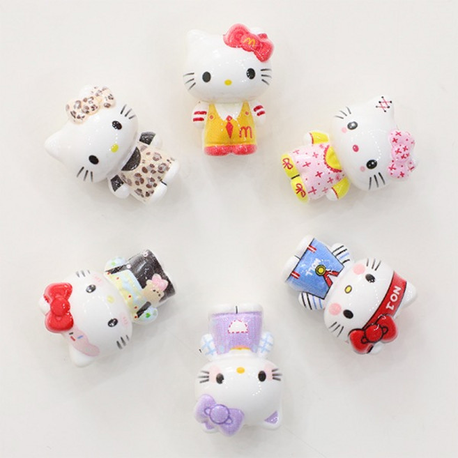 볼꾸 재료 볼펜꾸미기 볼펜 캐릭터 파츠 하얀 고양이 B3, 블랙