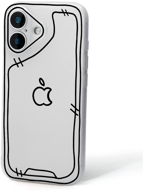 JXH 스케치 심플 무광 반투명 풀커버 스마트폰 케이스