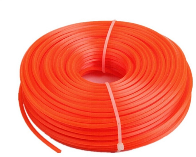 2mm 2 4mm m 3 5mm 4mm 원형 및 사각형 깎기 나일론 잔디 트리머 로프 브러시 커터 스트리머 라인 와이어 잔디 깎는 기계 액세서리, Squa, 2 0mm 110M, 1개