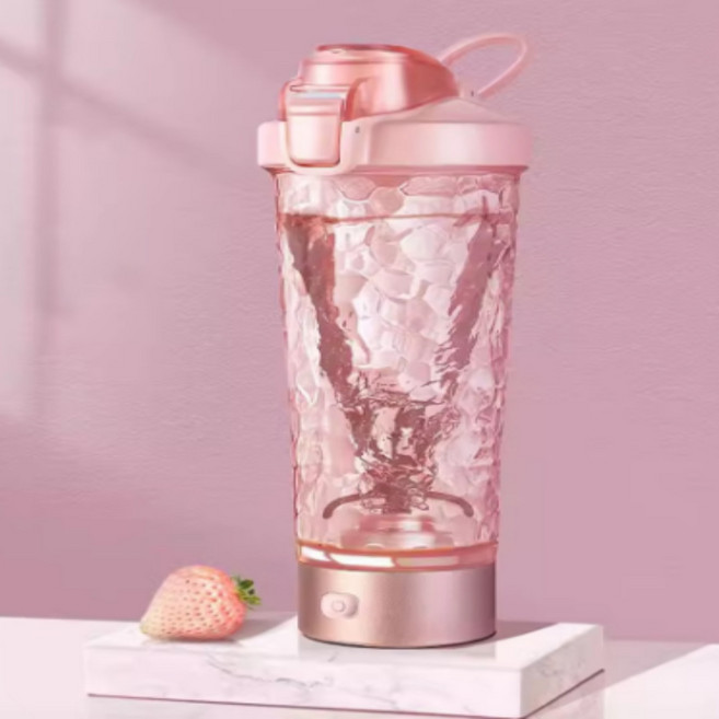 리노 무선 전동 쉐이커 오토 믹스 보온보냉 텀블러 휴대용 대용량, 1개, 700ml, 핑크