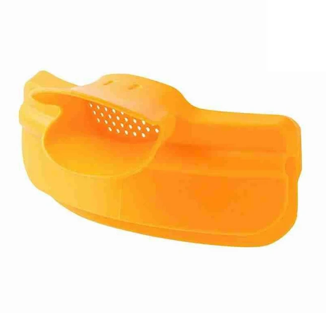 귀여운 오리주둥이 모양 주방 국물 붓기용 깔때기 클립 스파게티 깔때기 필터 실리콘 냄비 측면 배수 가이, 01 Yellow
