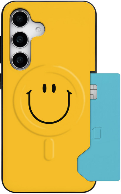 해피 스마일 맥세이프 슬라이드 카드수납 범퍼 케이스