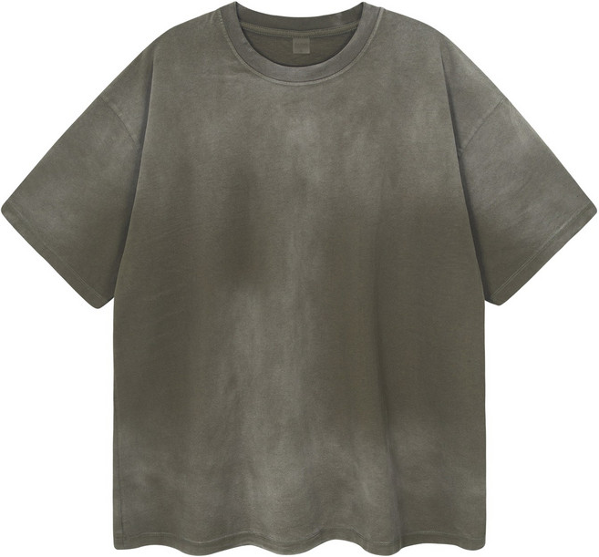 벨로시티 16수 피그먼트 블리치 워싱 오버핏 빈티지 반팔 티셔츠