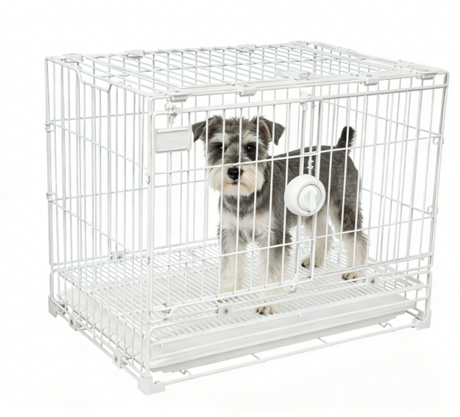 더디테일 소형 반려동물용 접이식 케이지 고양이 강아지 새 사각 케이지 펫하우스 애견 격리실, 1개, 화이트