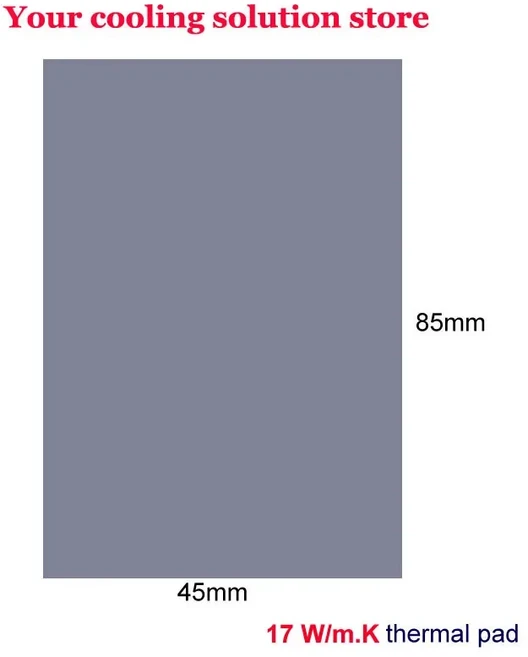 열패드 17W/MK 방열 실리콘 CPU/GPU 그래픽 카드 수냉식 냉각, 02 85x45 mm, 02 1.5mm, 02 85x45 mm