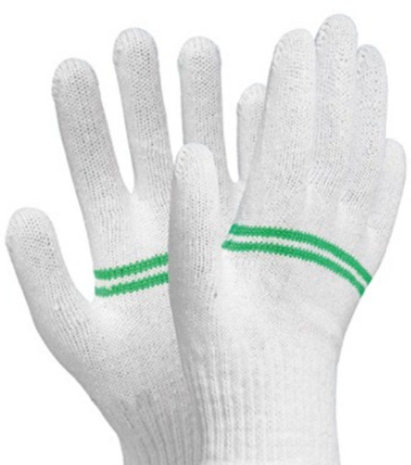 삼성공구철물 두줄 표백장갑 100켤레 작업장갑 운전장갑 기사장갑 면장갑 목장갑, 100개