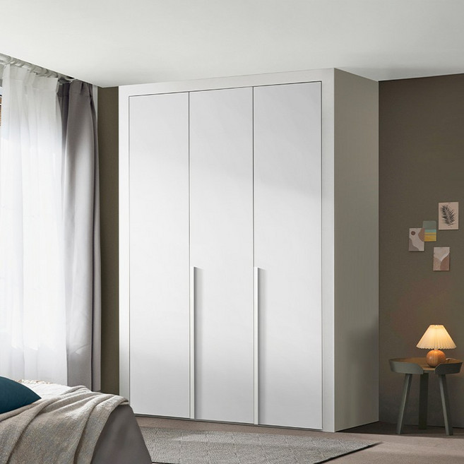 보루네오 링고 작은방 붙박이장 맞춤가구 여닫이 150cm 5자, 그레이_다크그레이 150cm