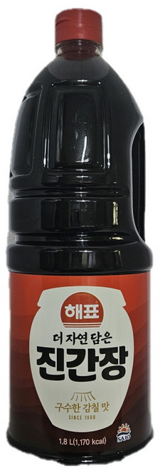원하프해표진간장(자연담은) 1.8L사조, 1.8L, 1개