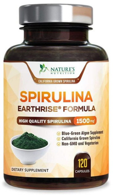 네이처스 뉴트리션 스피루리나 120캡슐 스피리루나 스피루니아 스피루나, 네이처스 뉴트리션 스피루리나 120캡슐 스피리루나 스피, 1개, 120