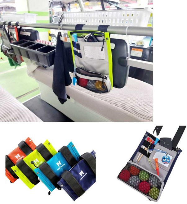 토토엘리 골프 카트 파우치 라운딩백 카트걸이 수납, 1개