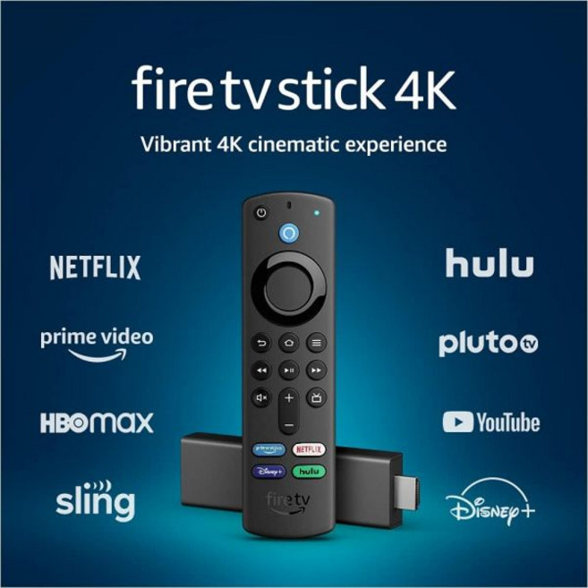 최신 알렉사 음성 리모컨 TV 컨트롤 돌비 비전이 탑재된 라이크 뉴 파이어 TV 스틱 4K 스트리밍 장치, 1개