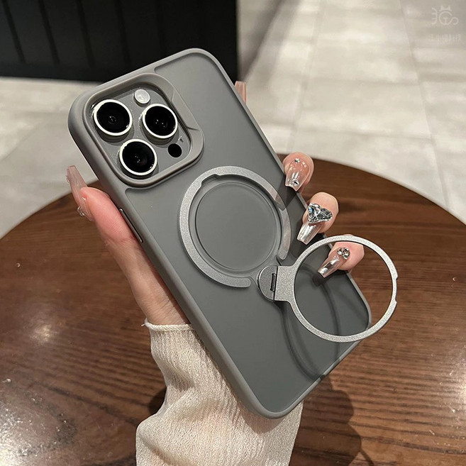 雙靈動磁吸環 360 旋轉支架手機殼 隱形超平整 防摔殼 適用iPhone16e 15Promax 蘋果14 13 12