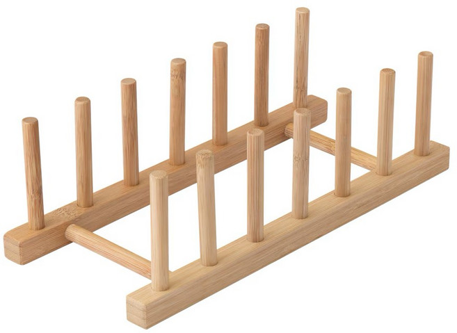 이케아 오스트비트 대나무 접시 꽂이 식기 수납 거치대, 1개