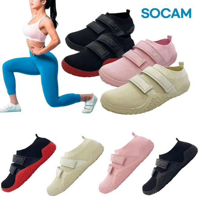 쏘캄 헬스 홈트레이닝 데일리 운동화 남녀공용 슈즈 스쿼트 물놀이 수영장 아쿠아 초경량 180g 듀얼 벨크로 밴드 강력한 접지력 논슬립 아웃솔 플라이트 홈트화 헬스화