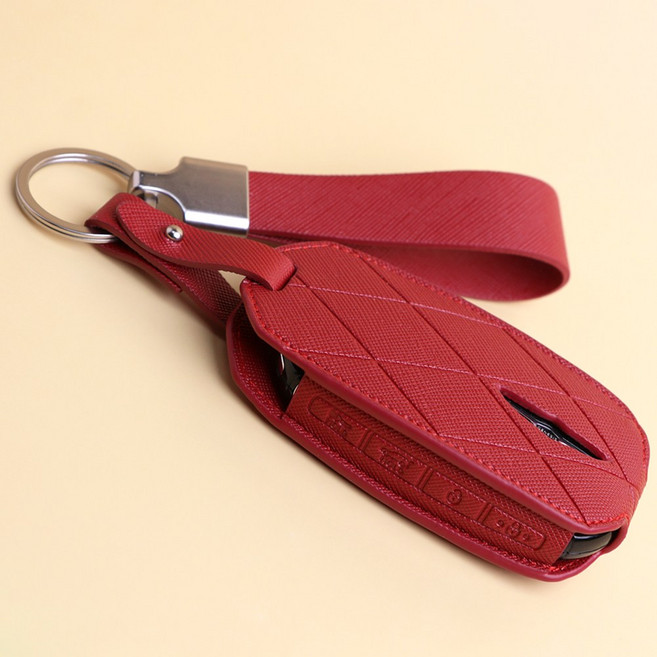 (무료각인)제네시스 호환 차키케이스 스마트 키커버 차키홀더 사피아노 가죽, 흑니켈, 제네시스 A, 비스트로 그린