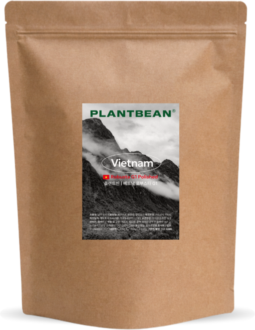 [산미없는] 베트남 로부스타 G1 원두커피 1kg 강배전 쌉쌀 구수 다크 묵직, 1개, 모카포트(중간~고움)