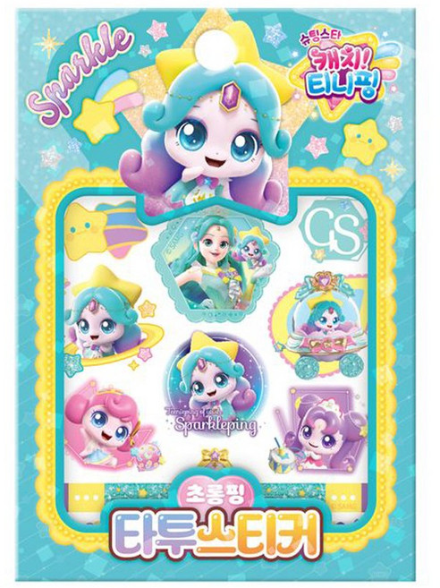 슈팅스타 캐치 티니핑 시즌5 손톱 꾸미기 어린이 유아 여아 놀이 타투스티커 초롱핑, 1개, 단품