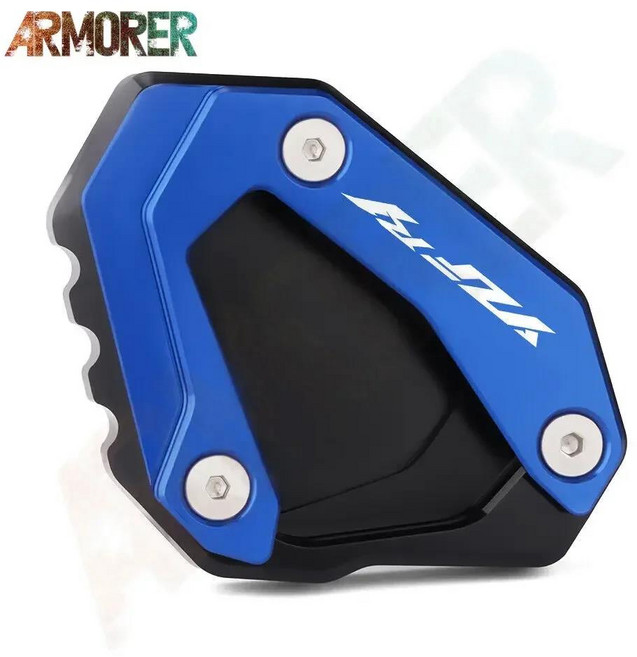 오토바이 액세서리 CNC 알루미늄 풋 사이드 스탠드 확장 지원 패드 플레이트 YAMAHA YZFR1 R1 2015 2017-20, 03 YZFR1 Blue