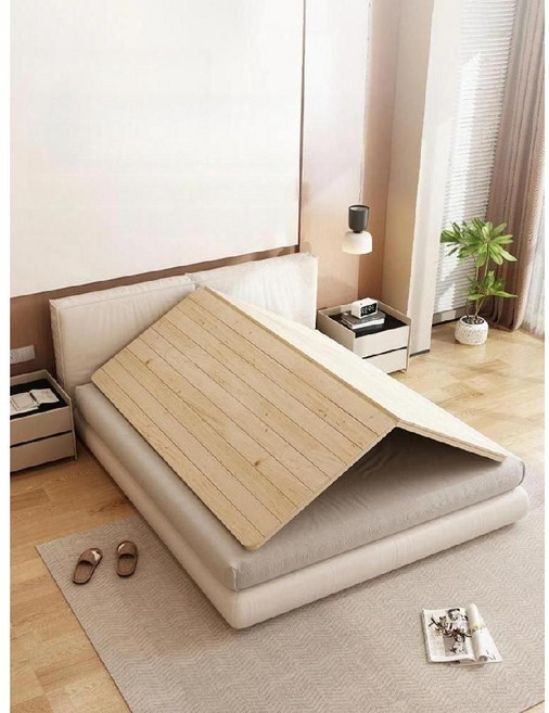 소나무 침대프레임 뼈대 침대판 매트리스용 나무판 매트리스 보강용 프레임 평상형, 11. 900mmx2000mm, B. 소나무 판자+천커버(총두께 2.5cm)