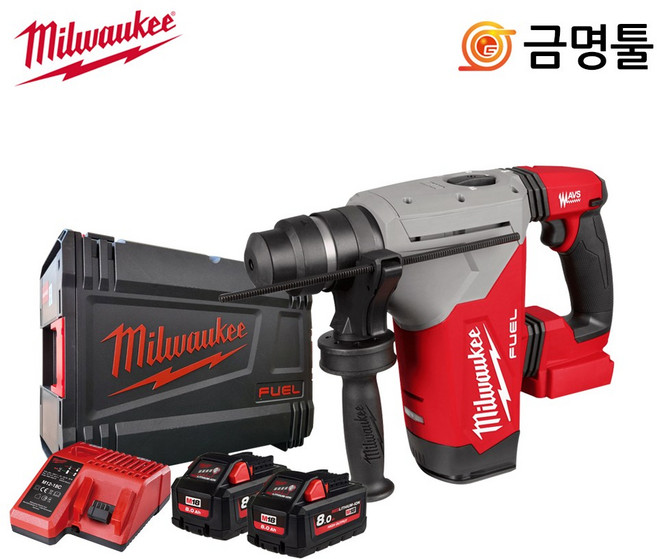 밀워키 M18 FHP-802X 충전햄머드릴 18V 8.0AH 오토스탑킥백컨트롤 BL모터 3모드 케이스포함, 1개