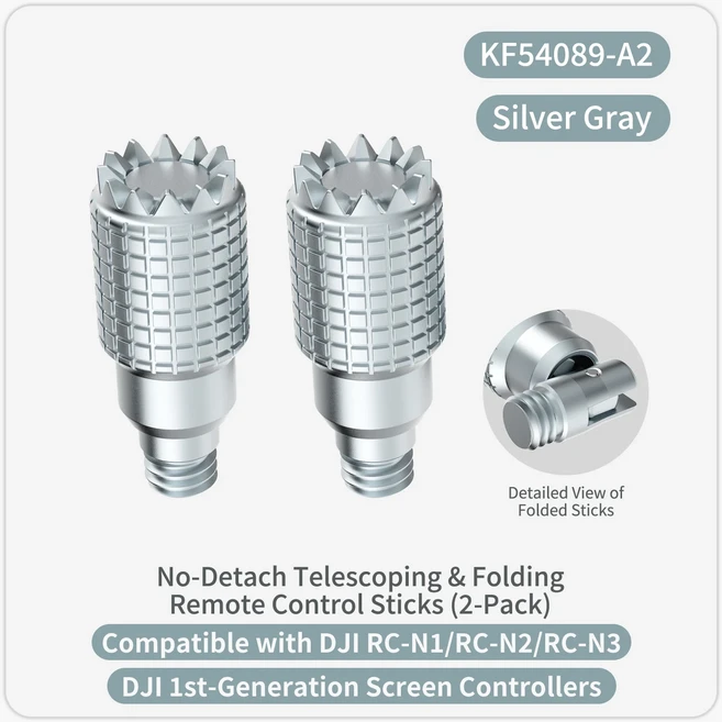 DJI RC/RC2/RC Pro2FPV 2/3RC-N1/N2/N3 송신기용 2개 리모컨 접이식 조이스틱 엄지 스틱 로커 마운트, 06 Type C Gray