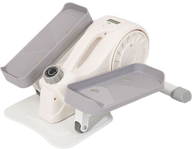 자동 일립티컬 스텝퍼 무릎 스텝밀 실내 계단오르기 걷기 무릎 보호 하체 유산소 다이어트 기구, 베이지, 무소음 2in1 프리미엄 스텝퍼