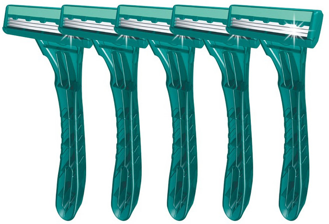 도루코 터치3 일회용면도기 3중날, 1개입, 5개