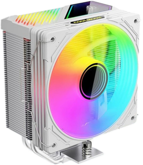 COOLMOON 酷月 GT400 120mm CPU散熱器 ARGB四導熱管風扇 靜音高效散熱, 白色, 1個