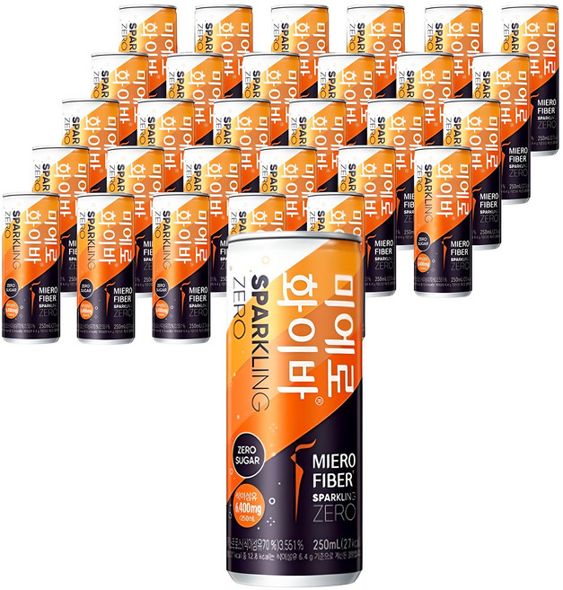 미에로화이바 스파클링제로슈가 캔, 250ml, 30개