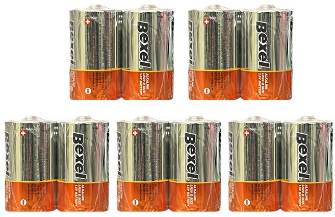 벡셀 알카라인 건전지, D형, 1개, 10개입