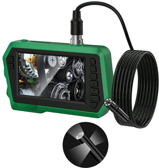 내시경카메라 산업용내시경카메라 배관내시경카메라 카메라 관로탐지기 하수구내시경, I. 4.3 인치 녹색 10m 트리플 카메라, A. 1, 1개