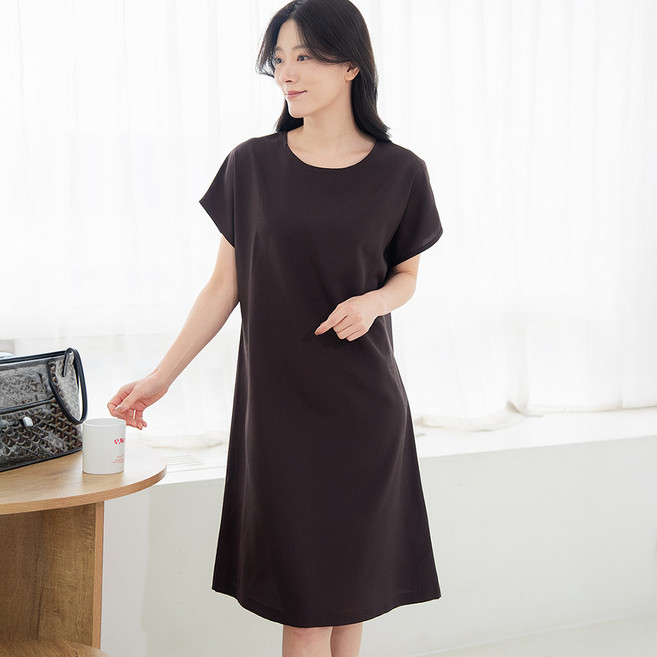 발장난양말 국산 풍기 인견 반팔 원피스 여성 엄마 옷