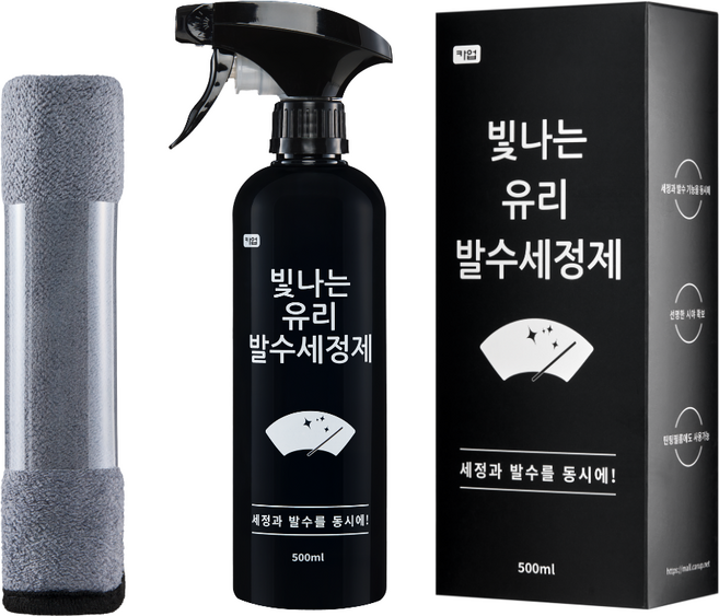 카업 빛나는 유리 발수 세정제, 1개, 500ml