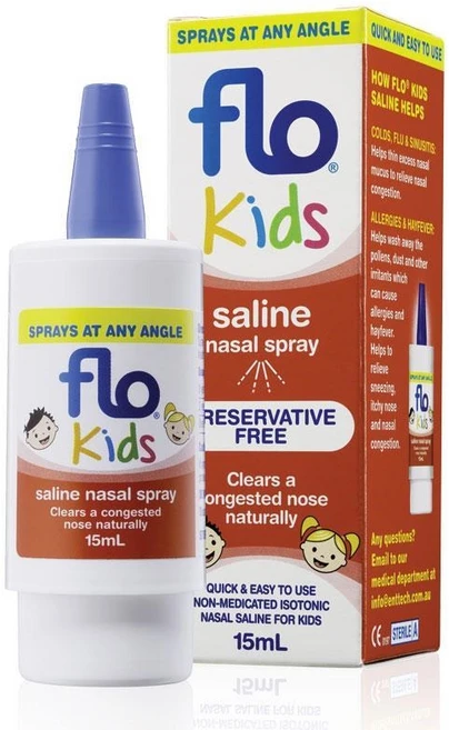 Flo 호주 직배송 어린이 코막힘 Kids Saline Spray 15ml 2팩, 1개 - 쿠팡